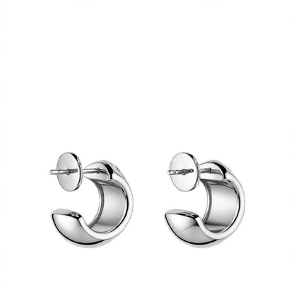 14K Gold Checkered Diamond Hoop Earrings