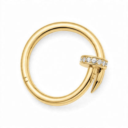 18K Yellow Diamond Nail Bypass Ring