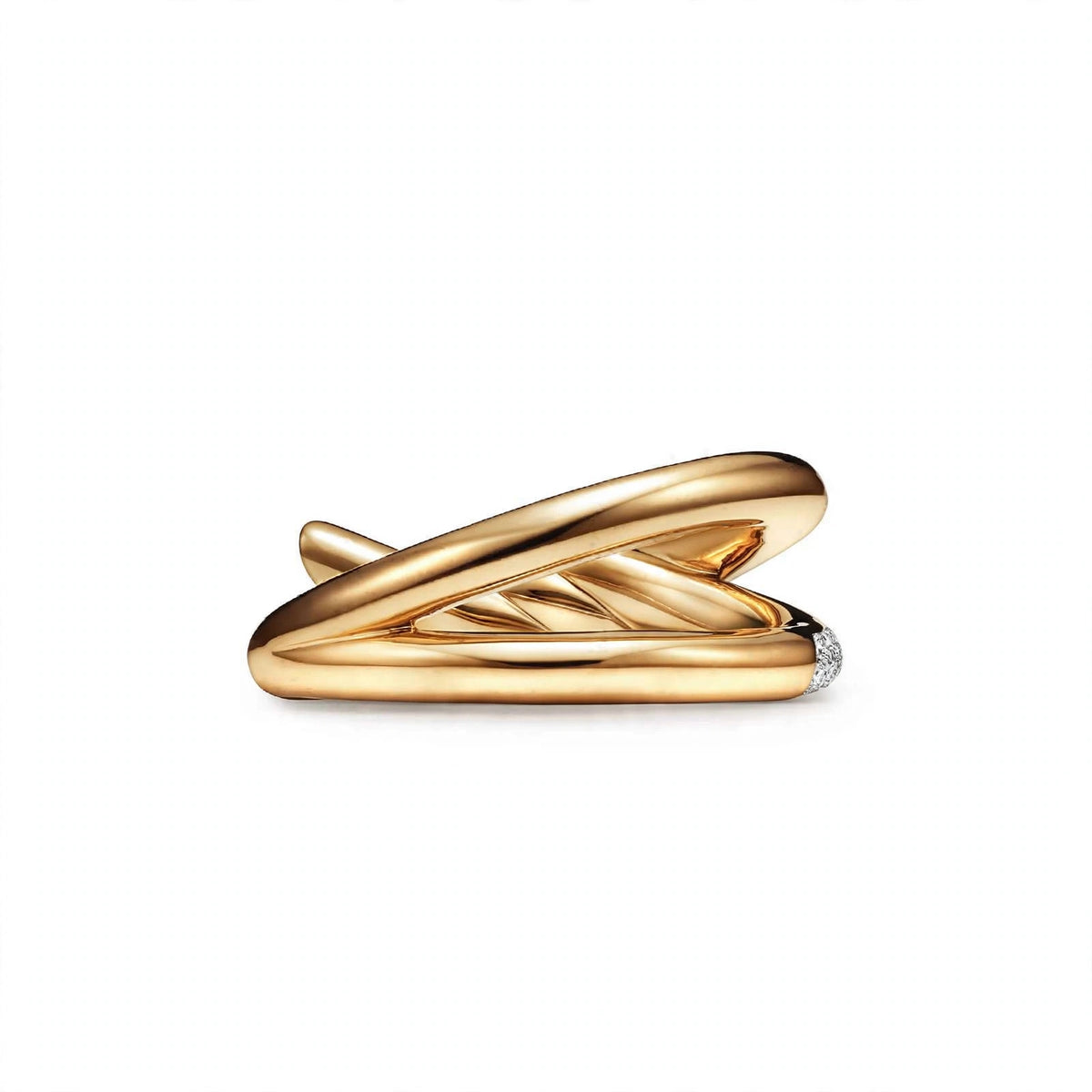 18K Yellow Gold Double-Row Knot Statement Ring