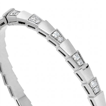 Custom Crafted Snake Scale Bangle in Solid 18K Gold