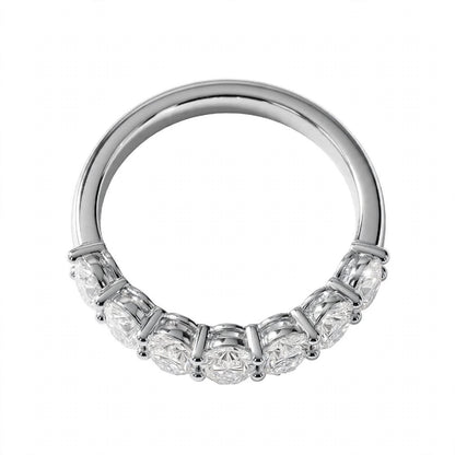 14K Yellow Gold Oval Cut Diamond Half-Eternity Band
