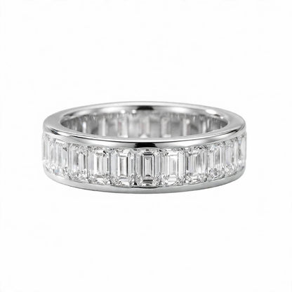 14K Yellow Gold Emerald-Cut Diamond Full Eternity Band