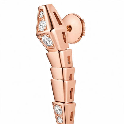 18K Yellow Gold Serpenti Pendant Earrings