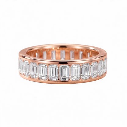 14K Yellow Gold Emerald-Cut Diamond Full Eternity Band