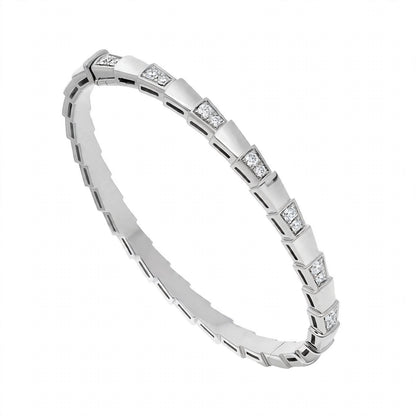 Custom Crafted Snake Scale Bangle in Solid 18K Gold