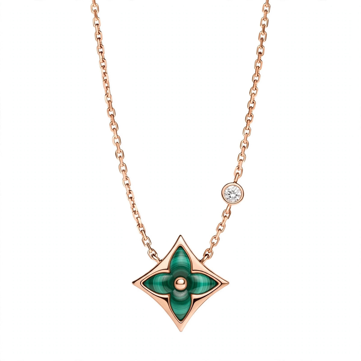 Handmade Mother of Pearl Flower Pendant Necklace
