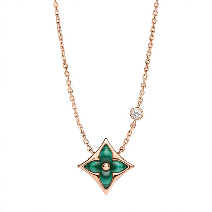 Handmade Mother of Pearl Flower Pendant Necklace