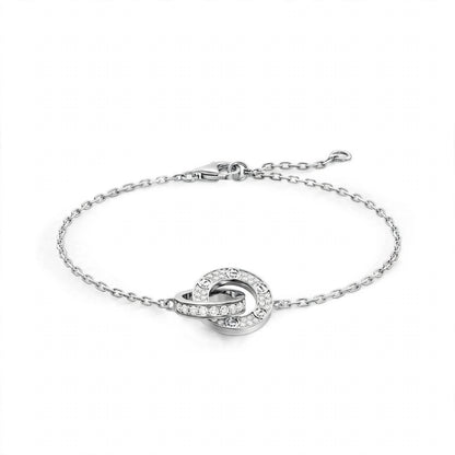 18K Yellow Gold Interlocking Circle Chain Bracelet