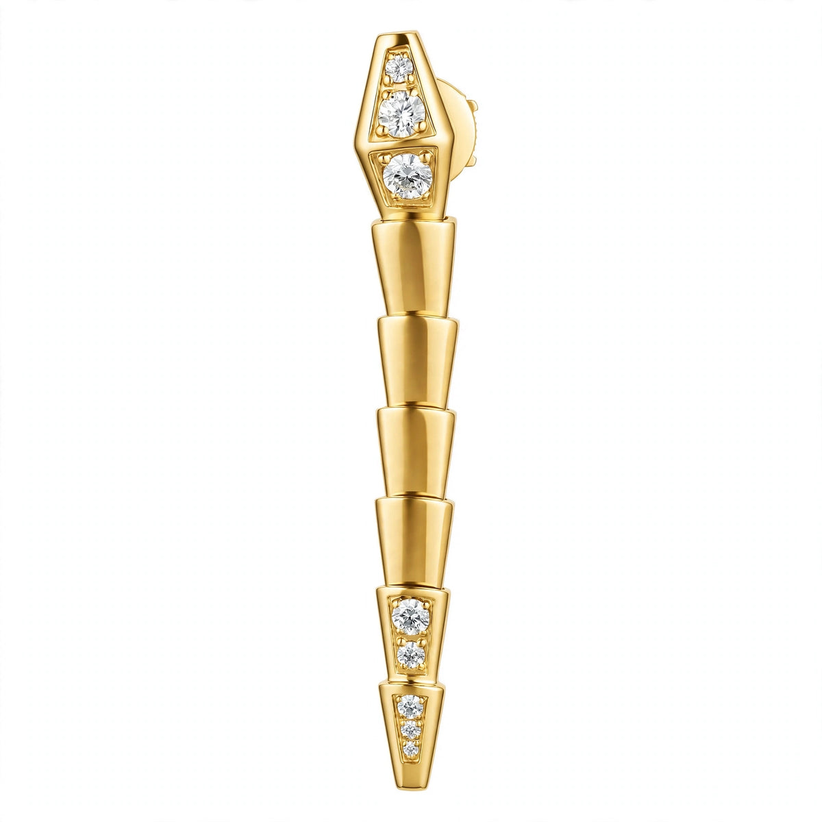 18K Yellow Gold Serpenti Pendant Earrings