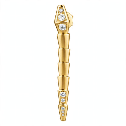 18K Yellow Gold Serpenti Pendant Earrings