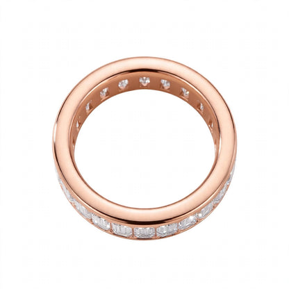 14K Yellow Gold Emerald-Cut Diamond Full Eternity Band