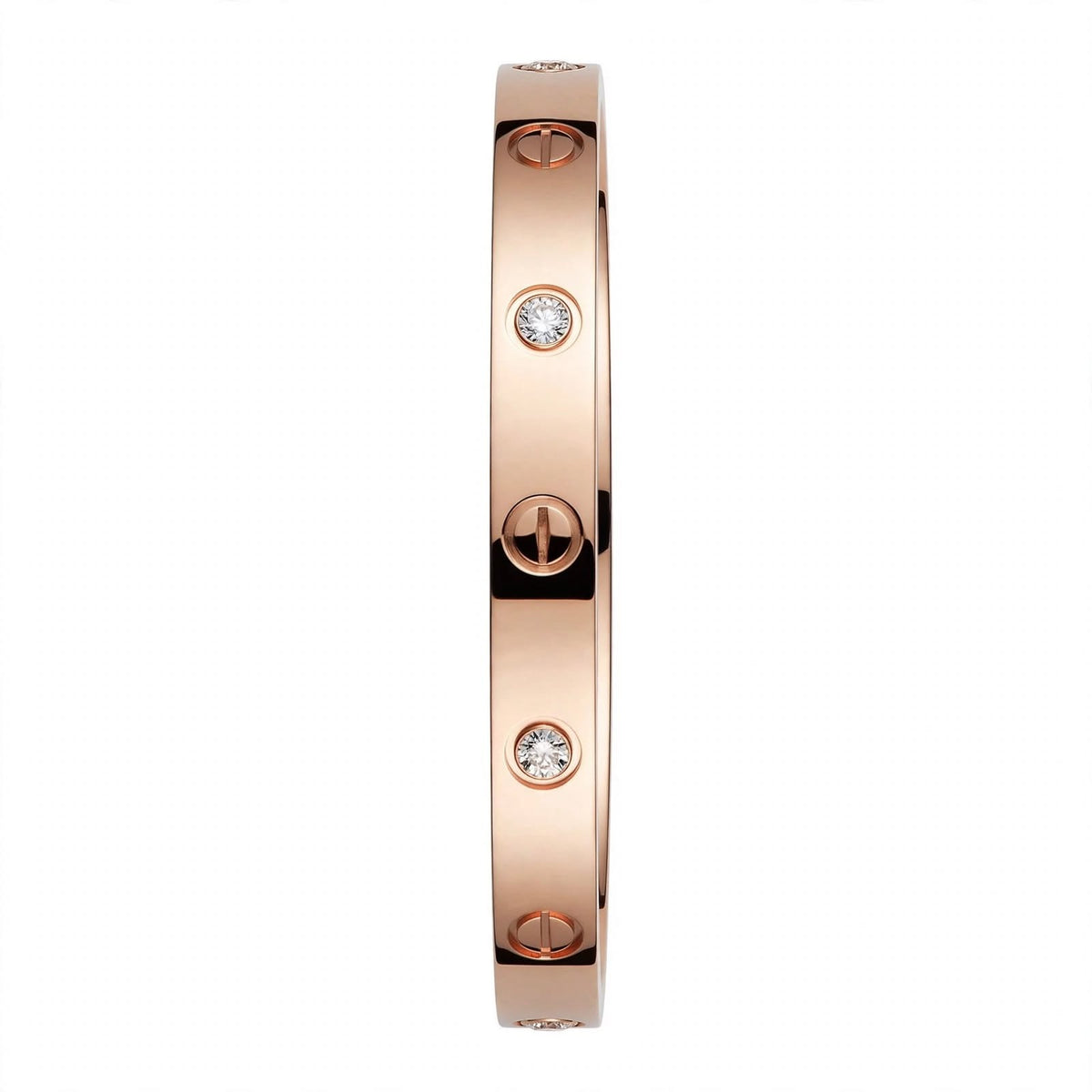 18K Yellow Gold Screw Motif Bangle