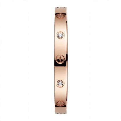 18K Yellow Gold Screw Motif Bangle