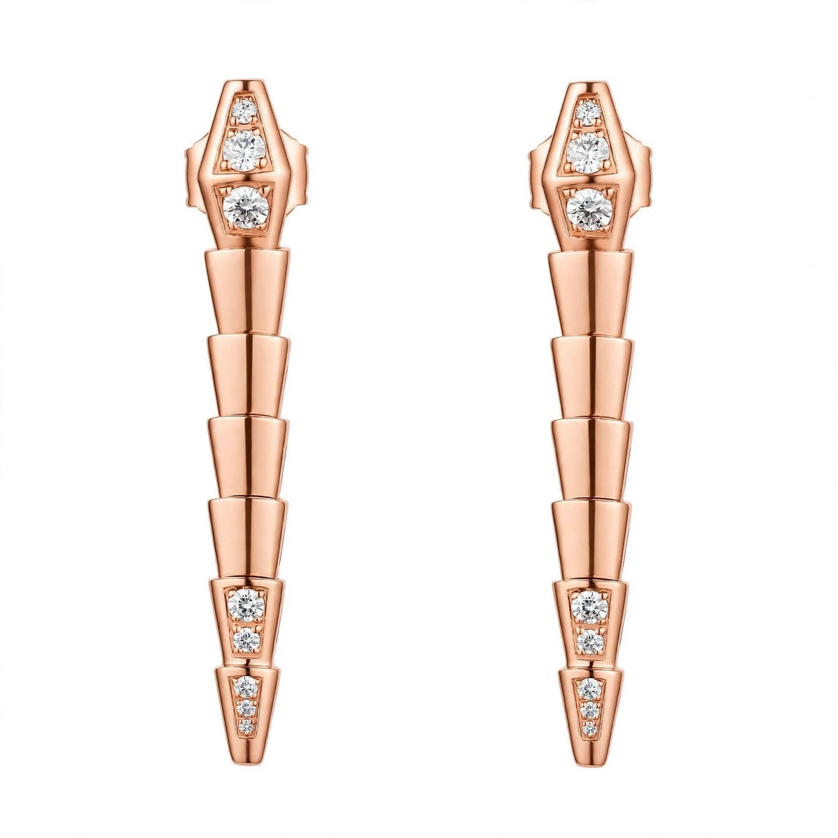 18K Yellow Gold Serpenti Pendant Earrings
