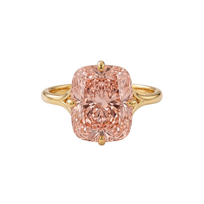 14K Rose Gold Elongated Cushion Cut Morganite Engagement Ring.