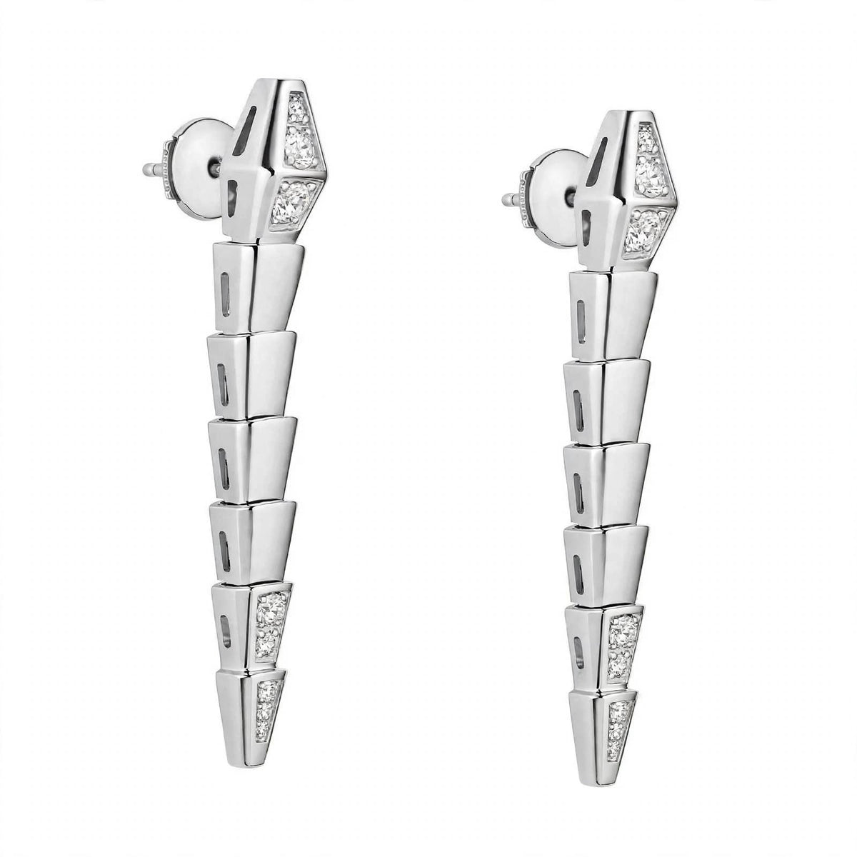 18K Yellow Gold Serpenti Pendant Earrings