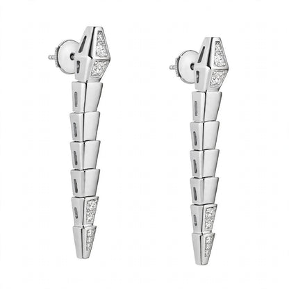 18K Yellow Gold Serpenti Pendant Earrings