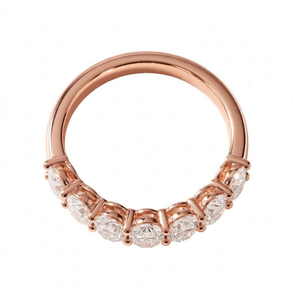 14K Yellow Gold Oval Cut Diamond Half-Eternity Band