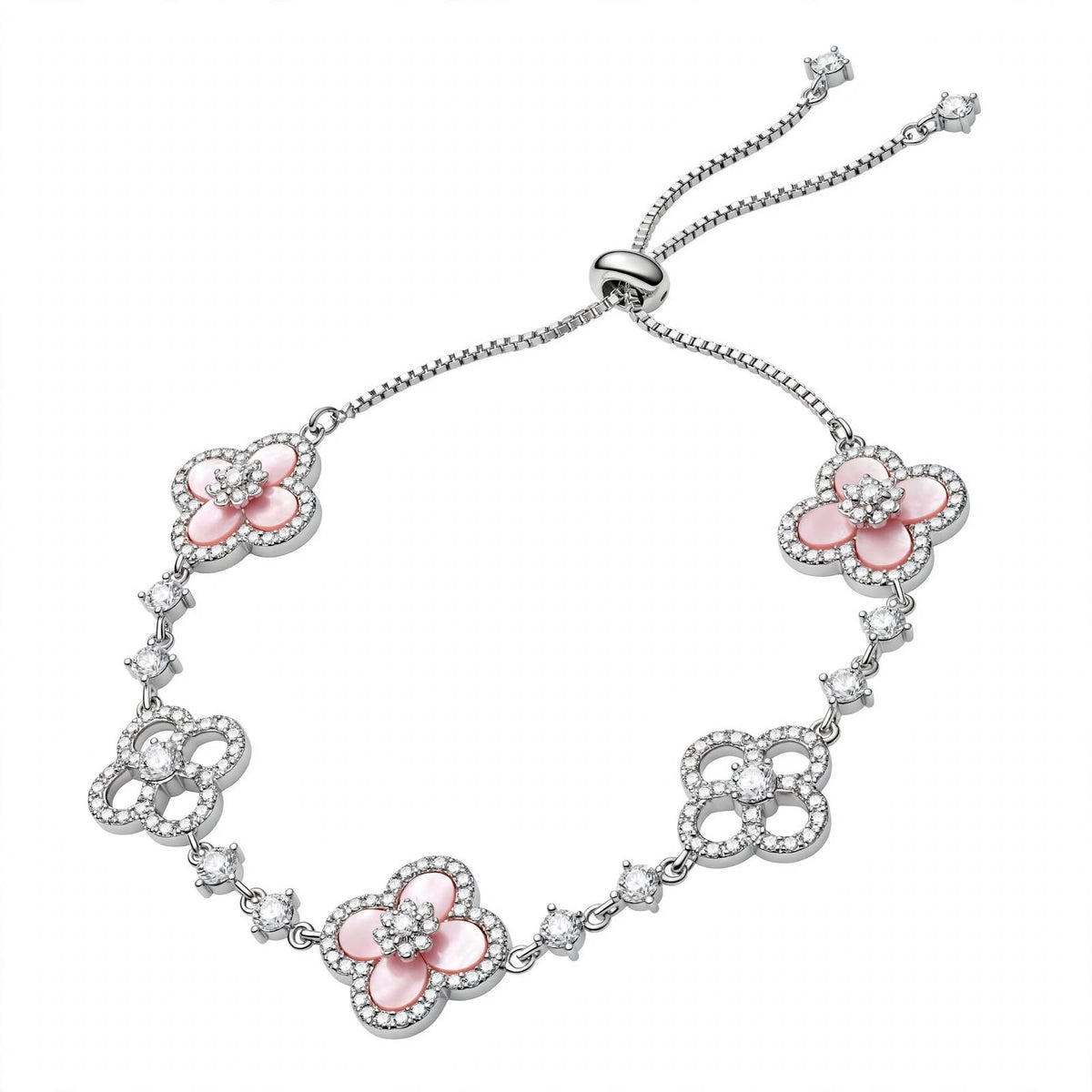 18K Rose Gold Sakura Clover Bracelet