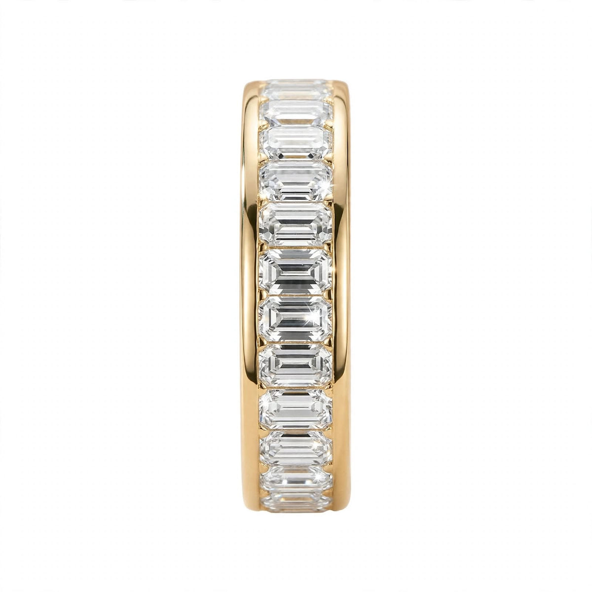 14K Yellow Gold Emerald-Cut Diamond Full Eternity Band