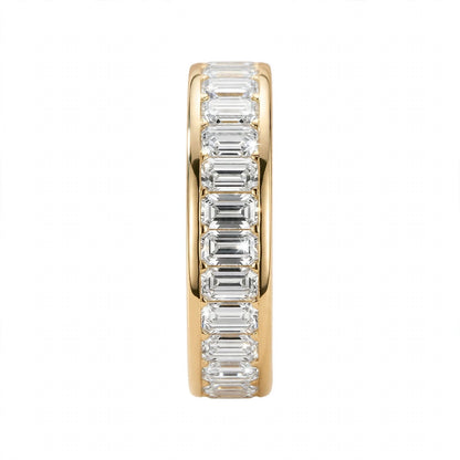14K Yellow Gold Emerald-Cut Diamond Full Eternity Band