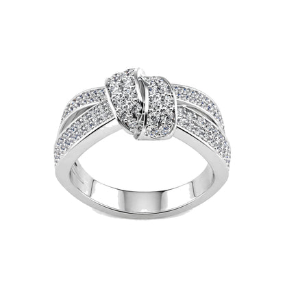 14K Rosegold Statement Ribbon Knot Cocktail Ring
