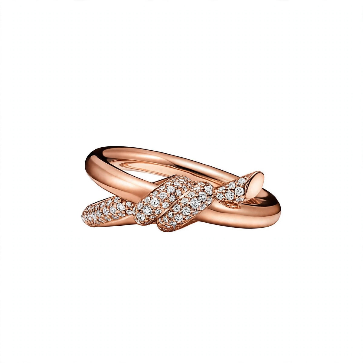 18K Yellow Gold Double-Row Knot Statement Ring