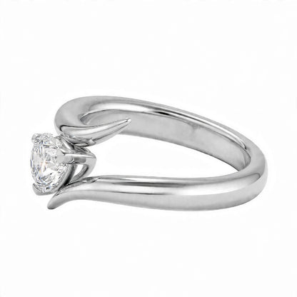 14K Yellow Gold Pear-Cut Diamond Bypass Ring