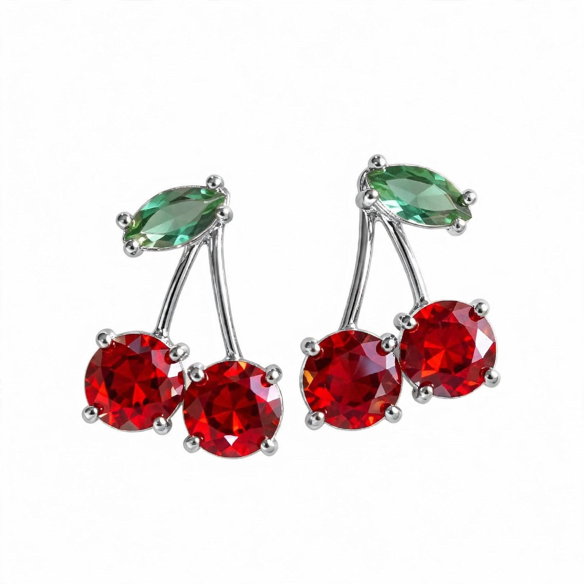 14K Yellow Gold Cherry Stud Earrings