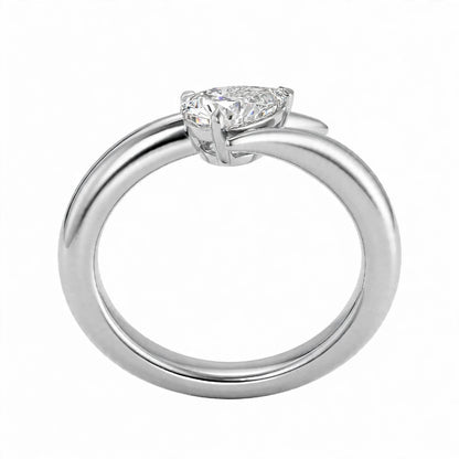 14K Yellow Gold Pear-Cut Diamond Bypass Ring
