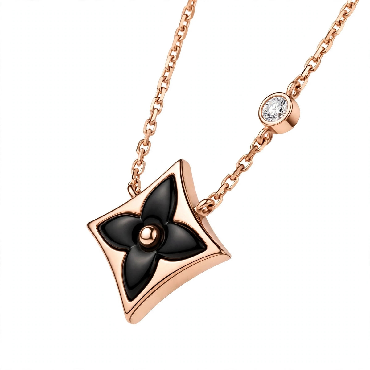 Handmade Mother of Pearl Flower Pendant Necklace