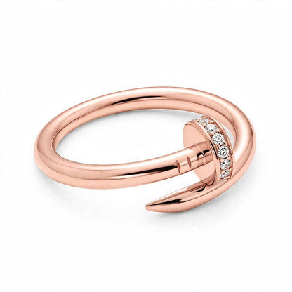 18K Yellow Diamond Nail Bypass Ring