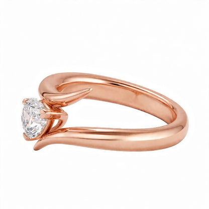 14K Yellow Gold Pear-Cut Diamond Bypass Ring