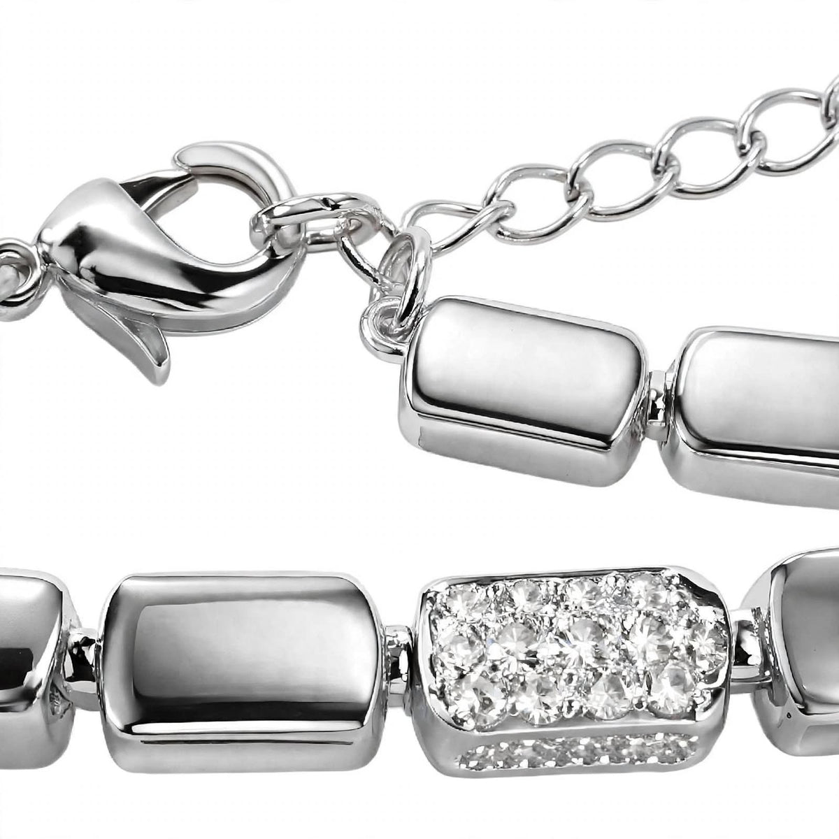 18K Gold Plated Radiant Rectangle Block Link Bracelet