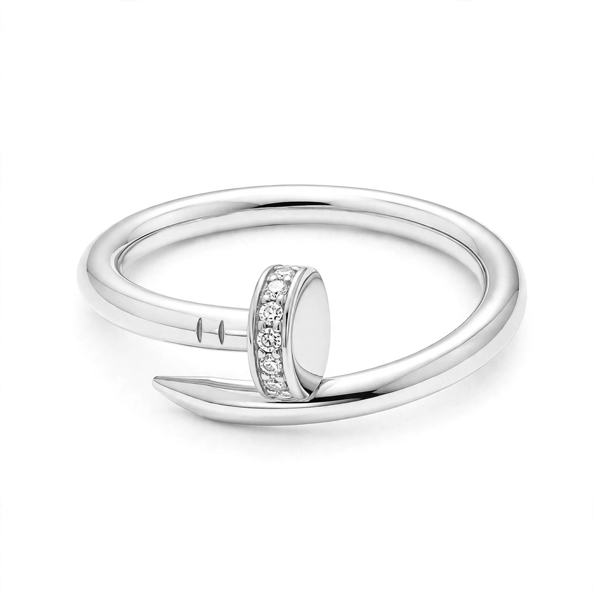 18K Yellow Diamond Nail Bypass Ring