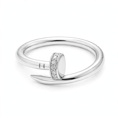 18K Yellow Diamond Nail Bypass Ring