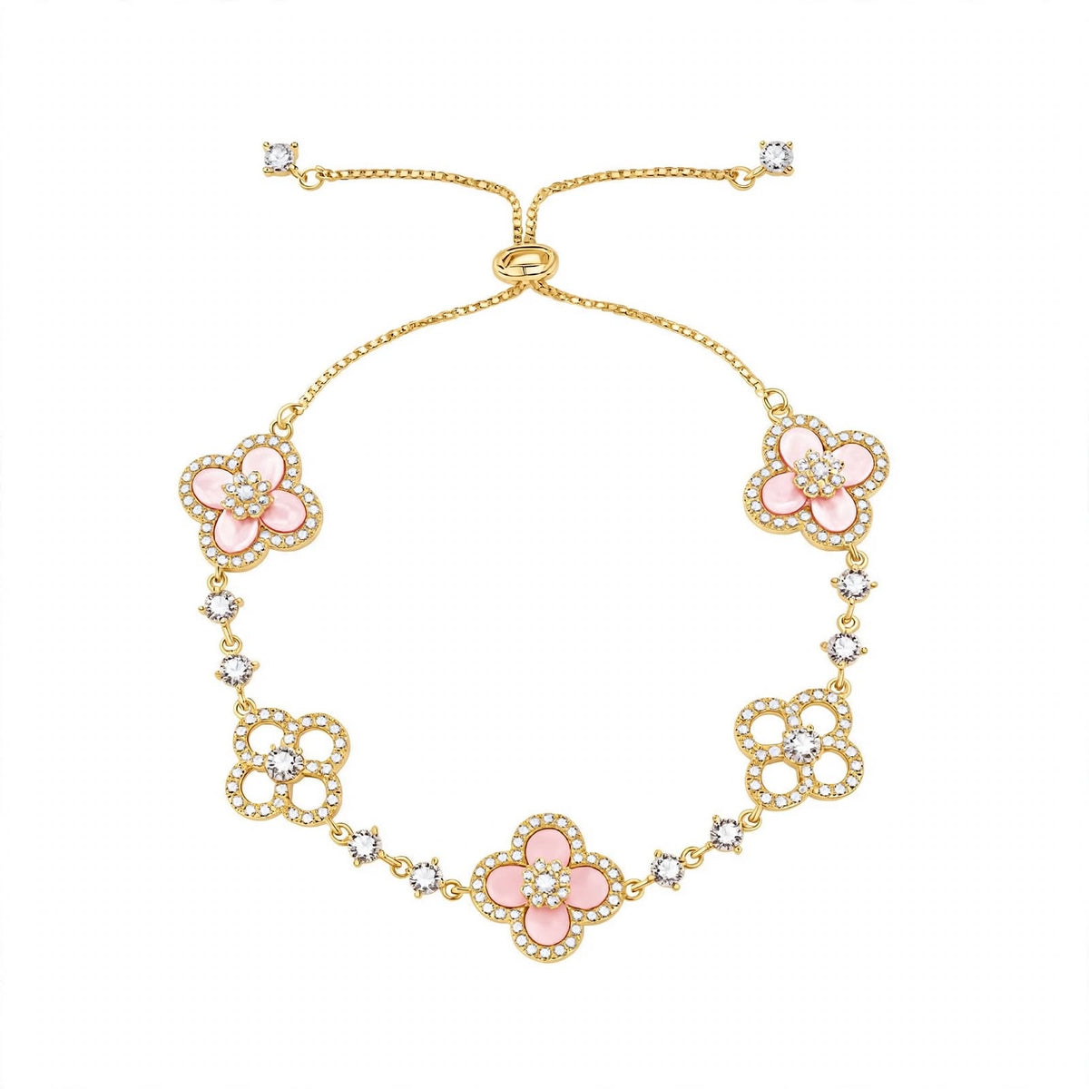 18K Rose Gold Sakura Clover Bracelet