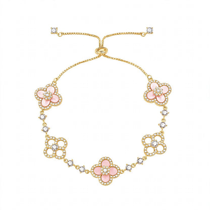 18K Rose Gold Sakura Clover Bracelet