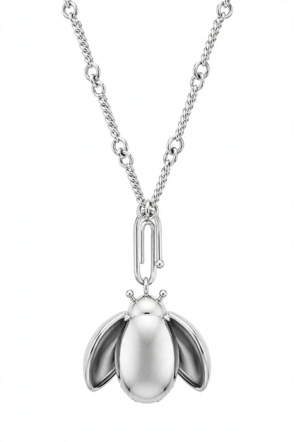 18K Yellow Gold Ladybug Pendant Necklace.