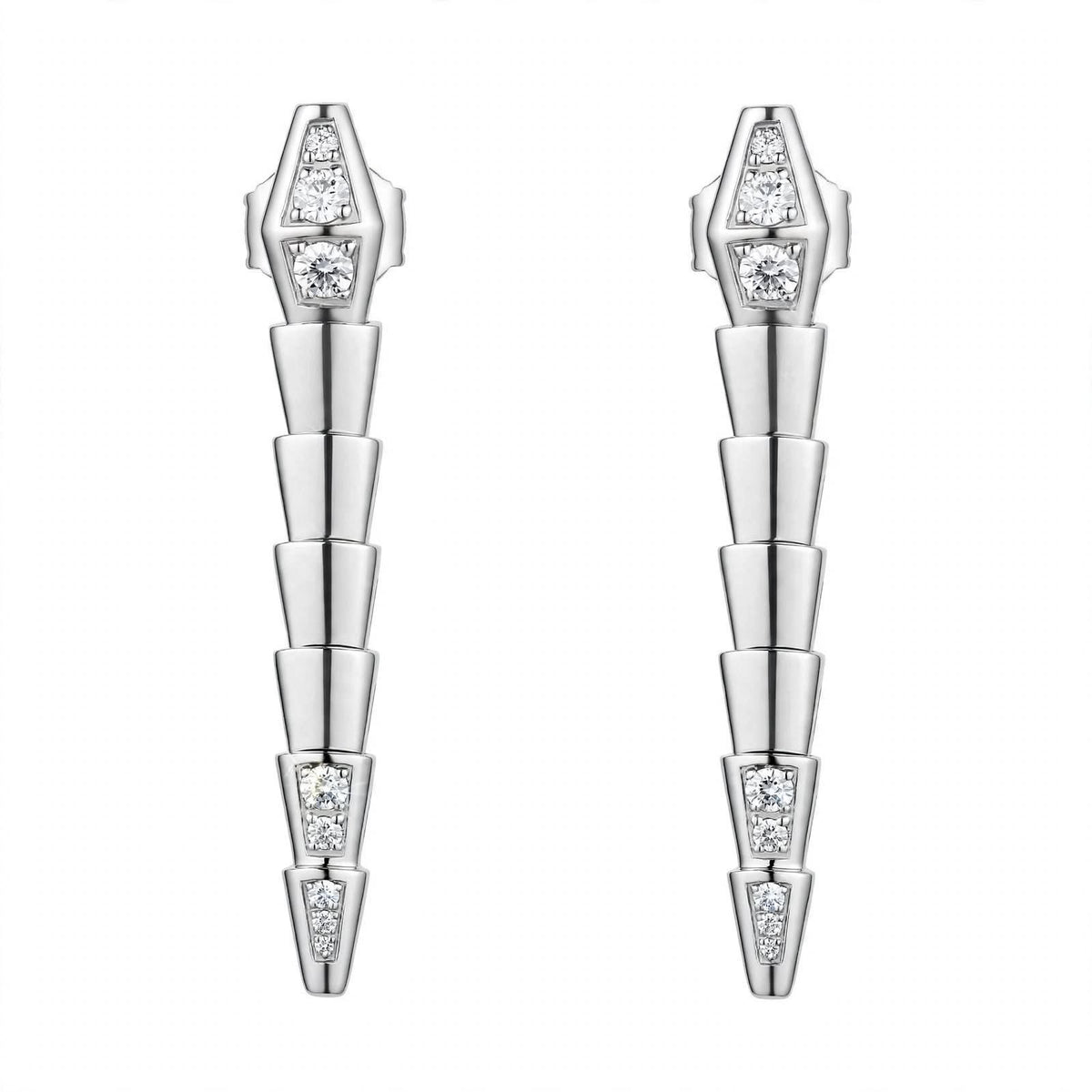 18K Yellow Gold Serpenti Pendant Earrings