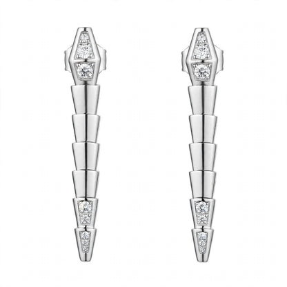 18K Yellow Gold Serpenti Pendant Earrings