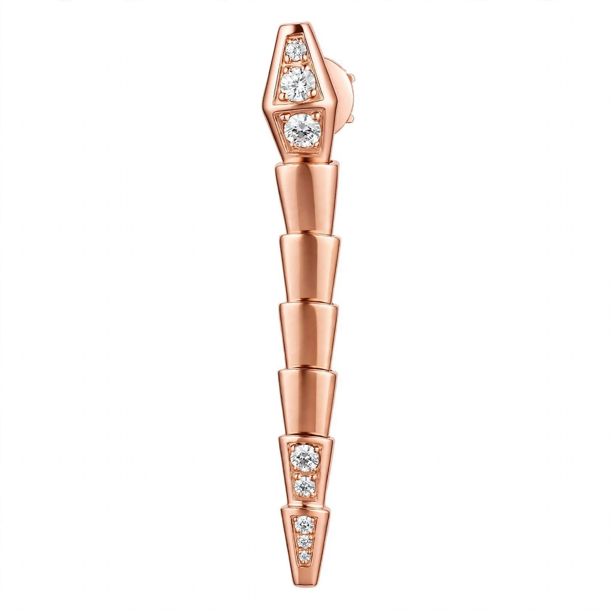 18K Yellow Gold Serpenti Pendant Earrings