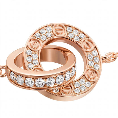 18K Yellow Gold Interlocking Circle Chain Bracelet