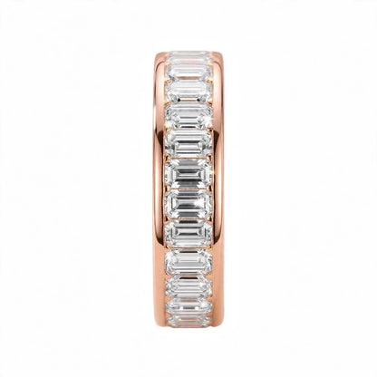 14K Yellow Gold Emerald-Cut Diamond Full Eternity Band