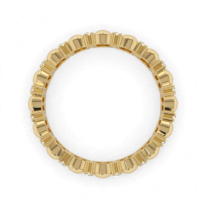 14k Rose Gold Unique Double Row Diamond Eternity Band
