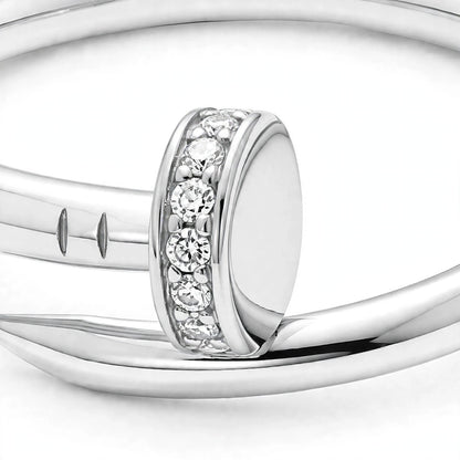 18K Yellow Diamond Nail Bypass Ring