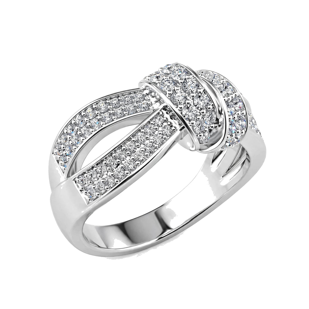 14K Rosegold Statement Ribbon Knot Cocktail Ring