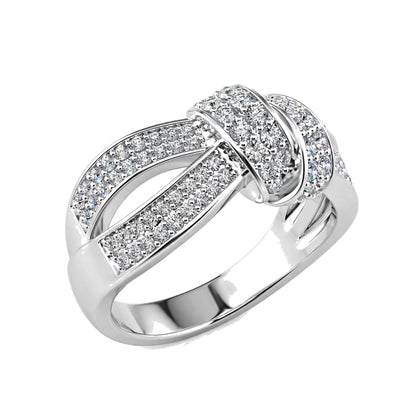 14K Rosegold Statement Ribbon Knot Cocktail Ring